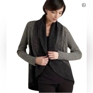 Eileen Fisher Ombre Open Front Shawl Collar Cardigan , sz : medium petite